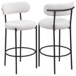 Viola Cream Boucle Upholstered Bar Stool, Set of 2 by Coaster at Eve Furniture