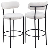 Viola Cream Boucle Upholstered Bar Stool, Set of 2 by Coaster at Eve Furniture