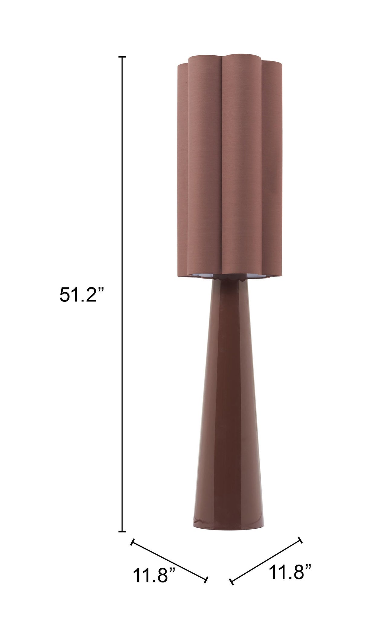Violet Brown Floor Lamp by Zuomod at Eve Furniture