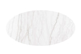 Virden Black/White/Gold Oval Cocktail Table by Furniture of America at Eve Furniture