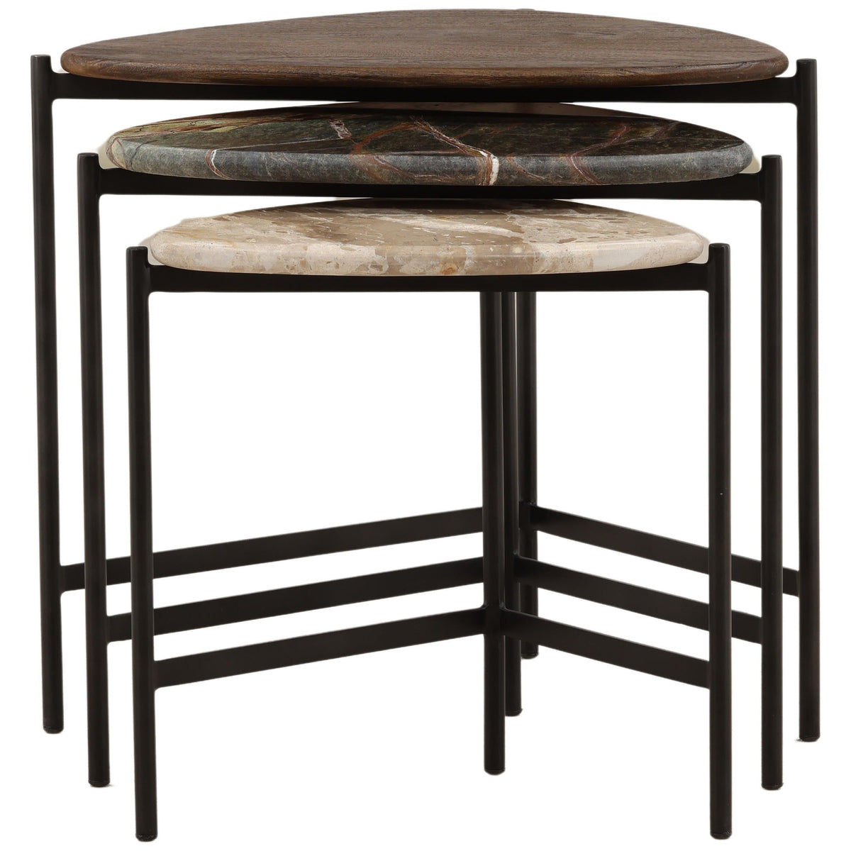 Viremont Nesting Table Set of 3, Multi by Dovetail at Eve Furniture