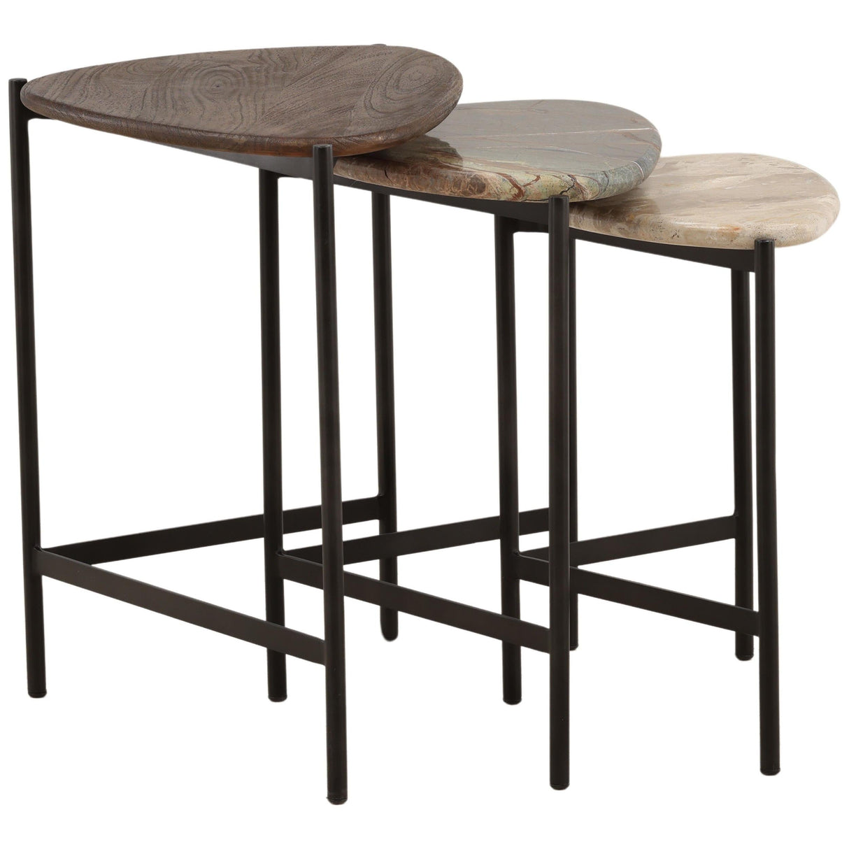 Viremont Nesting Table Set of 3, Multi by Dovetail at Eve Furniture