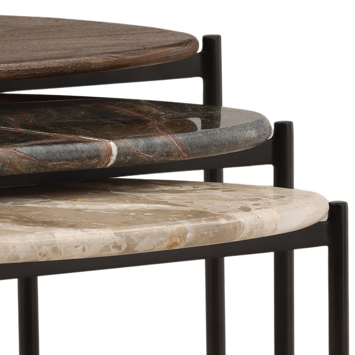 Viremont Nesting Table Set of 3, Multi by Dovetail at Eve Furniture