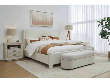 Virgil Burke Cottage Cheese California King Upholstered Platform Bed by Modus Furniture at Eve Furniture