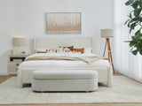 Virgil Burke Cottage Cheese Queen Upholstered Platform Bed by Modus Furniture at Eve Furniture