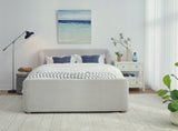 Virgil Kiki Cotton Ball California King Upholstered Platform Bed by Modus Furniture at Eve Furniture