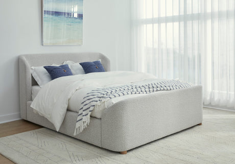 Virgil Kiki Cotton Ball California King Upholstered Platform Bed by Modus Furniture at Eve Furniture