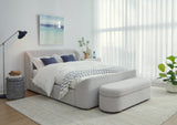 Virgil Kiki Cotton Ball Full Upholstered Platform Bed by Modus Furniture at Eve Furniture