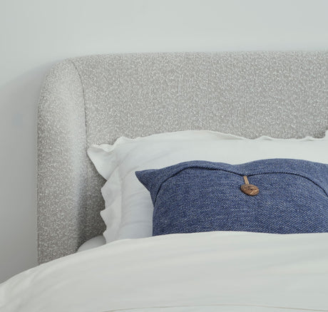 Virgil Kiki Cotton Ball King Upholstered Platform Bed by Modus Furniture at Eve Furniture