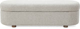 Virgil Kiki Cotton Ball Upholstered Hinged Storage Bench by Modus Furniture at Eve Furniture
