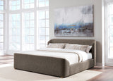 Virgil Kiki Pumpernickel King Upholstered Platform Bed by Modus Furniture at Eve Furniture