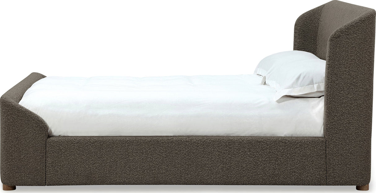 Virgil Kiki Pumpernickel Queen Upholstered Platform Bed by Modus Furniture at Eve Furniture