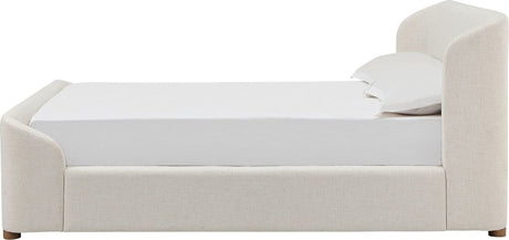 Virgil Kiki Whipped Honey Full Upholstered Platform Bed by Modus Furniture at Eve Furniture