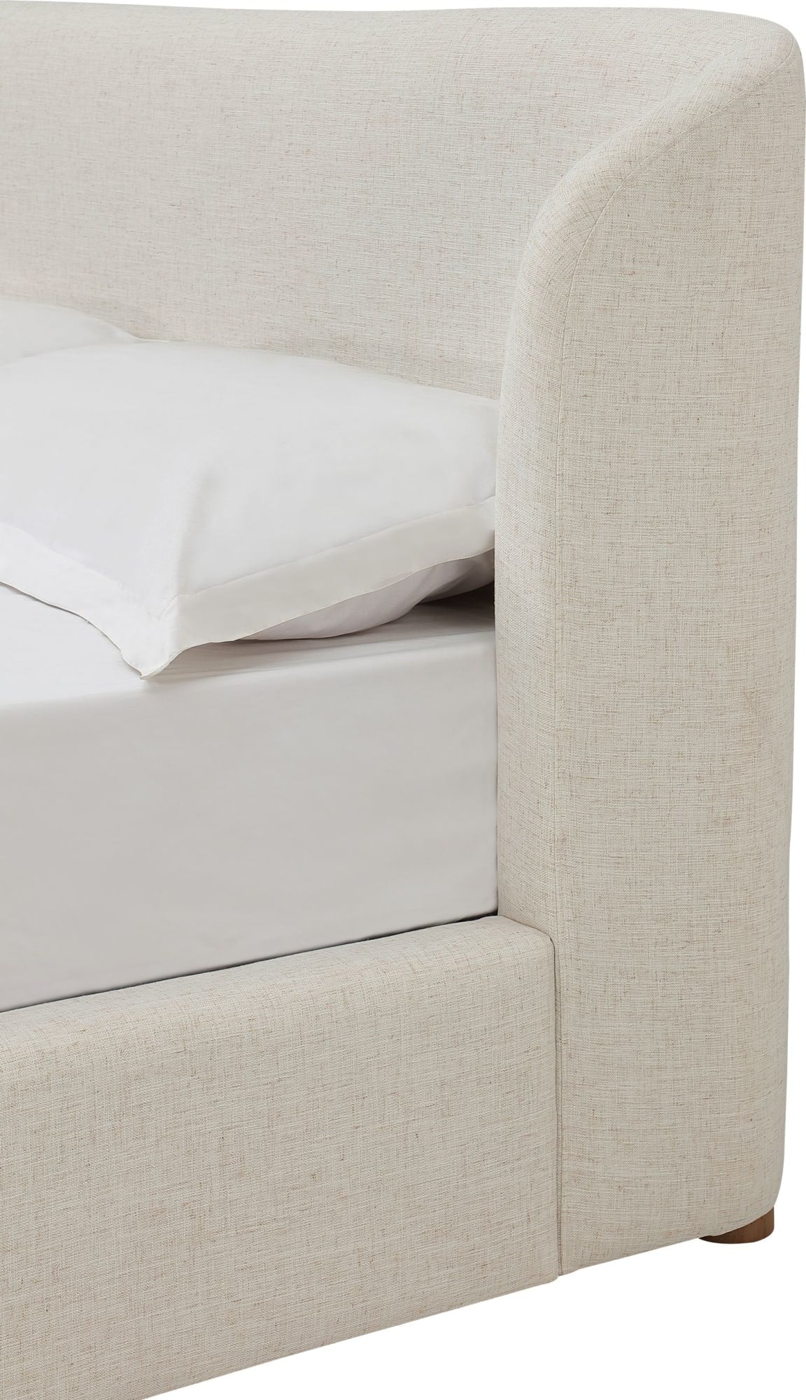 Virgil Kiki Whipped Honey Queen Upholstered Platform Bed by Modus Furniture at Eve Furniture