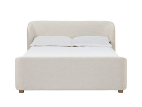 Virgil Kiki Whipped Honey Queen Upholstered Platform Bed by Modus Furniture at Eve Furniture