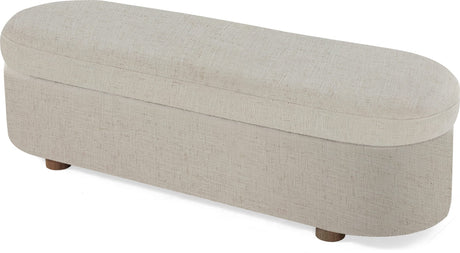 Virgil Kiki Whipped Honey Upholstered Storage Bench by Modus Furniture at Eve Furniture
