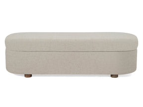 Virgil Kiki Whipped Honey Upholstered Storage Bench by Modus Furniture at Eve Furniture