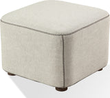 Virgil Louis Natural Upholstered Ottoman by Modus Furniture at Eve Furniture