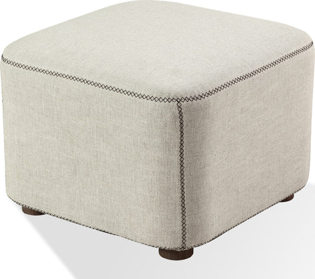 Virgil Louis Natural Upholstered Ottoman by Modus Furniture at Eve Furniture