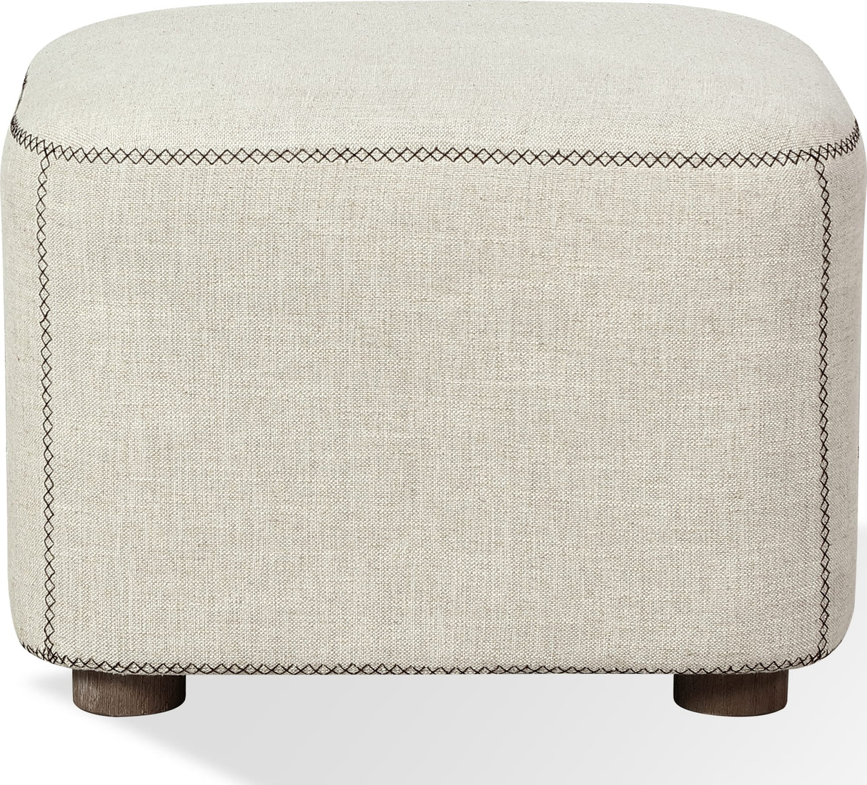 Virgil Louis Natural Upholstered Ottoman by Modus Furniture at Eve Furniture