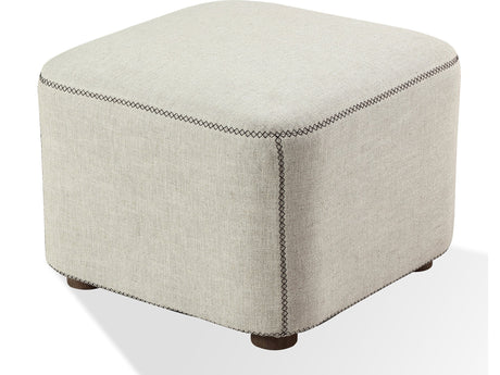 Virgil Louis Natural Upholstered Ottoman by Modus Furniture at Eve Furniture