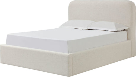 Virgil Off-White Whipped Honey Full Upholstered Platform Bed by Modus Furniture at Eve Furniture