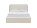 Virgil Off-White Whipped Honey Queen Upholstered Platform Bed by Modus Furniture at Eve Furniture