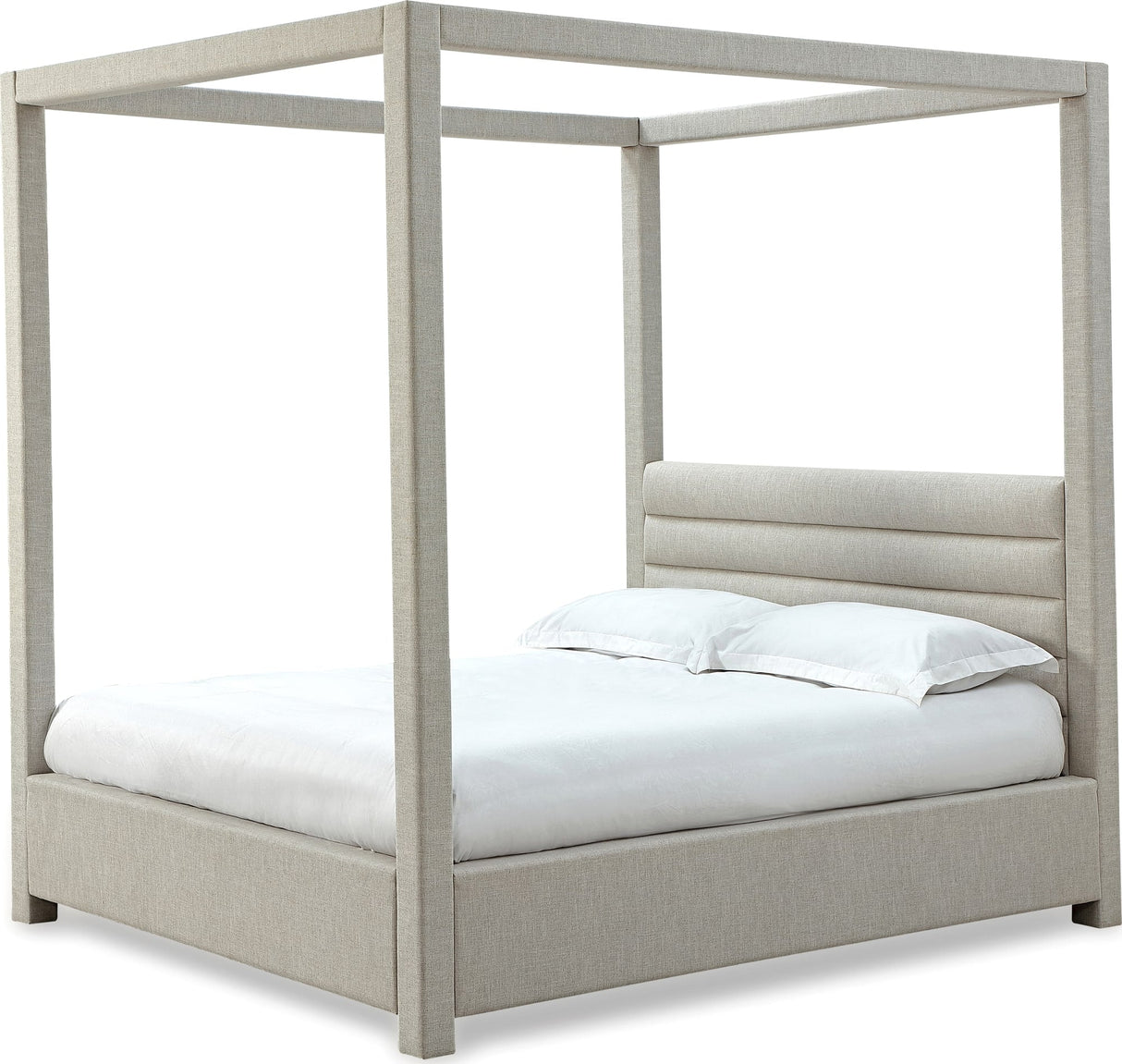 Virgil Rockford Turtle Dove Full Upholstered Canopy Bed by Modus Furniture at Eve Furniture