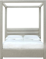 Virgil Rockford Turtle Dove Full Upholstered Canopy Bed by Modus Furniture at Eve Furniture