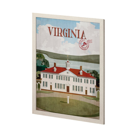 Virginia Go USA (L) by Mercana Studio a Hand Embellished Decograph Framed Art Print by Mercana at Eve Furniture
