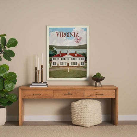 Virginia Go USA (L) by Mercana Studio a Hand Embellished Decograph Framed Art Print by Mercana at Eve Furniture