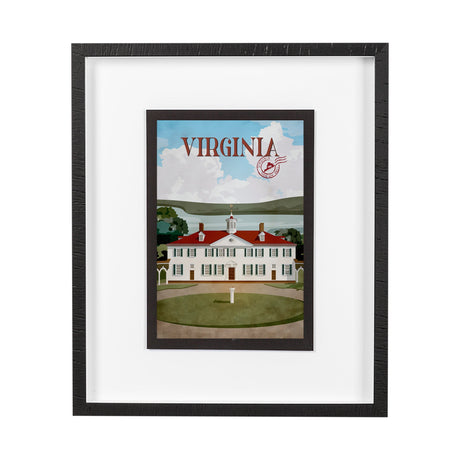 Virginia Go USA (M) by Mercana Studio a Framed Art Print Matted under Glass by Mercana at Eve Furniture