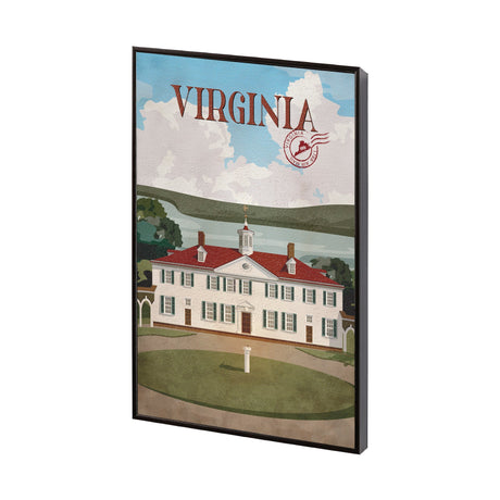 Virginia Go USA (SM) by Mercana Studio a Hand Embellished Decograph Framed Art Print by Mercana at Eve Furniture