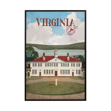Virginia Go USA (SM) by Mercana Studio a Hand Embellished Decograph Framed Art Print by Mercana at Eve Furniture