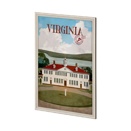 Virginia Go USA (XL) by Mercana Studio a Hand Embellished Decograph Framed Art Print under Glass by Mercana at Eve Furniture