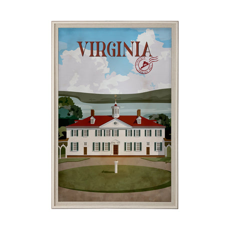 Virginia Go USA (XL) by Mercana Studio a Hand Embellished Decograph Framed Art Print under Glass by Mercana at Eve Furniture