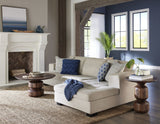 Virton Smoked Brown Solid Wood Round Coffee Table by Modus Furniture at Eve Furniture
