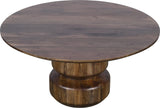 Virton Smoked Brown Solid Wood Round Coffee Table by Modus Furniture at Eve Furniture