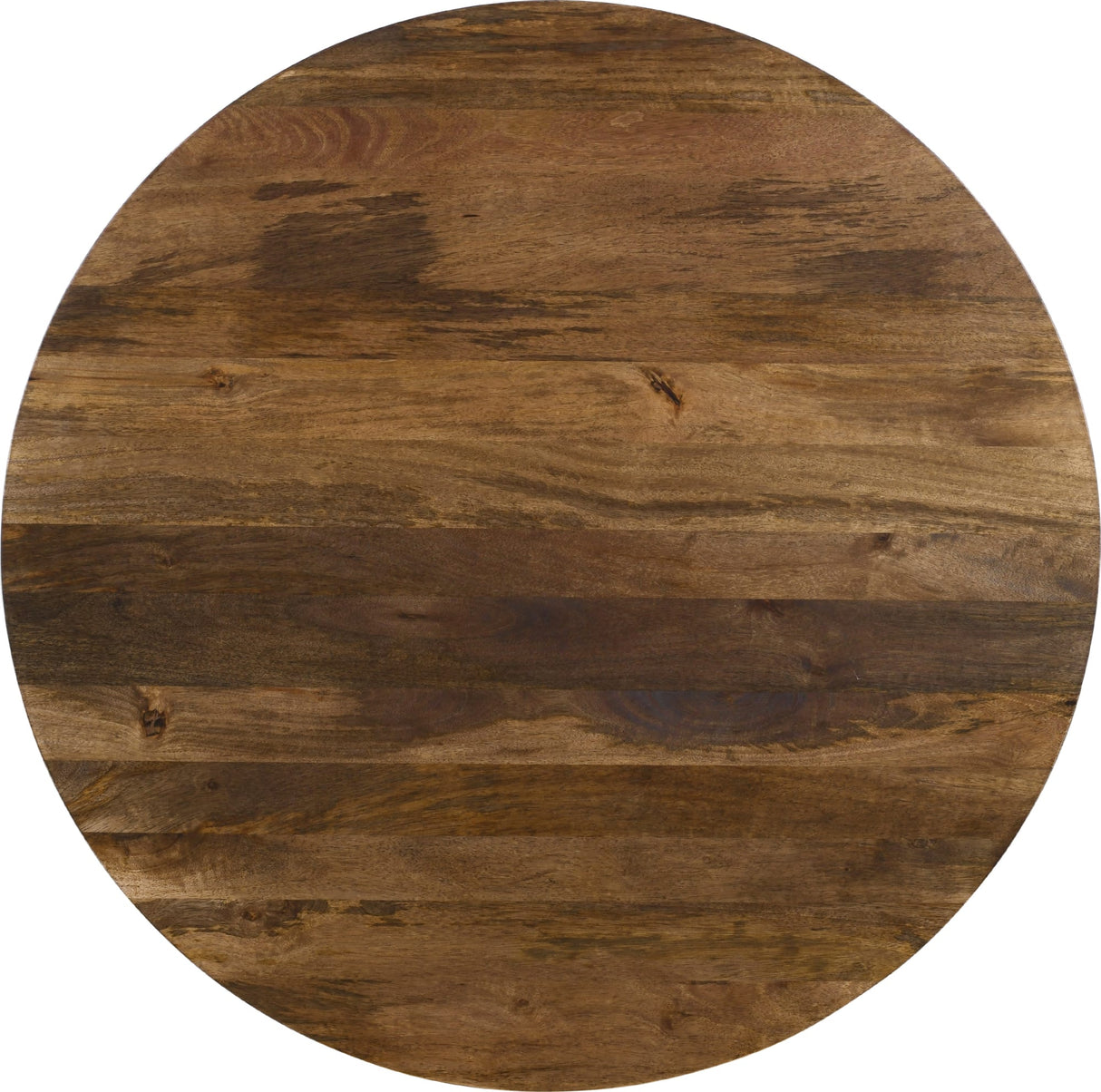 Virton Smoked Brown Solid Wood Round Coffee Table by Modus Furniture at Eve Furniture