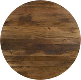 Virton Smoked Brown Solid Wood Round Coffee Table by Modus Furniture at Eve Furniture