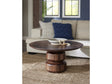 Virton Smoked Brown Solid Wood Round Coffee Table by Modus Furniture at Eve Furniture