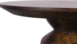 Virton Smoked Brown Solid Wood Round End Table by Modus Furniture at Eve Furniture