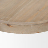 Virve Round Light Brown Wood w/ Gray Wash Wooden Trays by Mercana at Eve Furniture