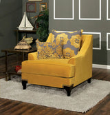 Viscontti Gold/Gray Chair by Furniture of America at Eve Furniture