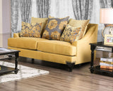 Viscontti Gold/Gray Loveseat by Furniture of America at Eve Furniture
