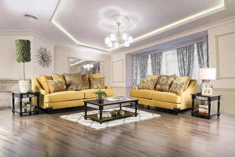 Viscontti Gold/Gray Sofa by Furniture of America at Eve Furniture