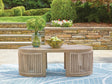 Vision Lane Beige Outdoor Coffee Table by Ashley at Eve Furniture
