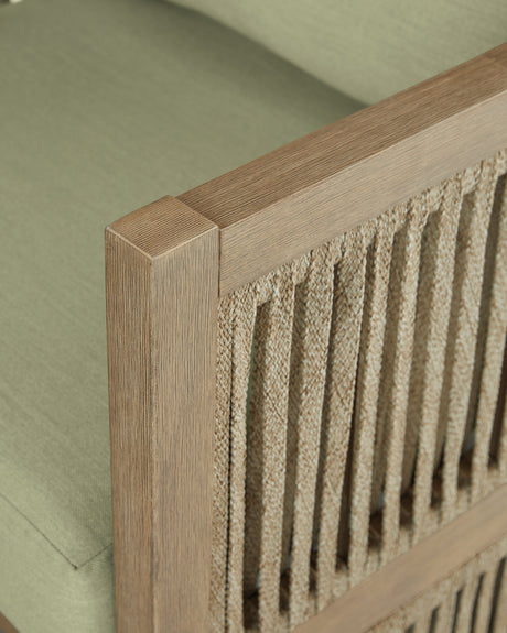 Vision Lane Beige/Green Outdoor Lounge Chair (Set of 2) by Ashley at Eve Furniture