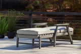 Visola Gray Chaise Lounge with Cushion by Ashley at Eve Furniture