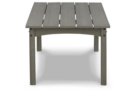 Visola Gray Outdoor Coffee Table by Ashley at Eve Furniture